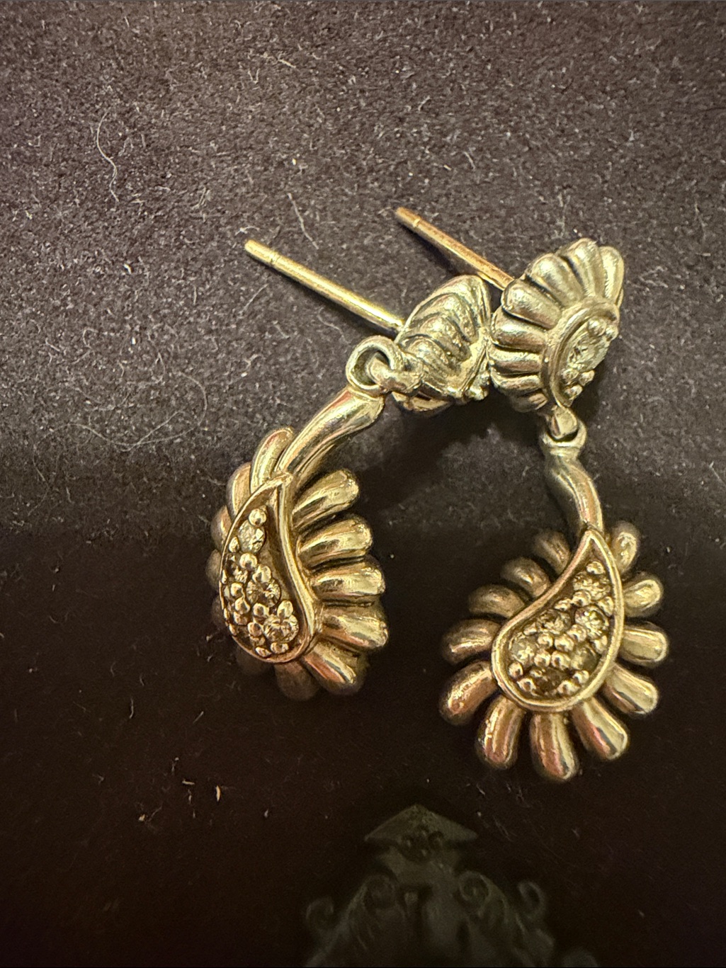 Silver-Tone Floral Drop Earrings - Women Jewelry